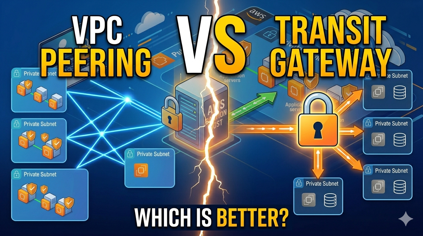 VPC Peering vs Transit Gateway — Complete AWS Networking Guide